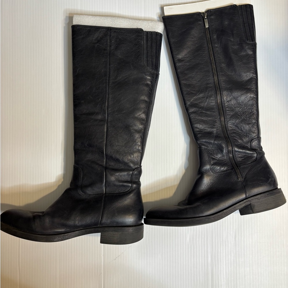 Enzo Angiolini shobi Black Leather Knee-High Boots